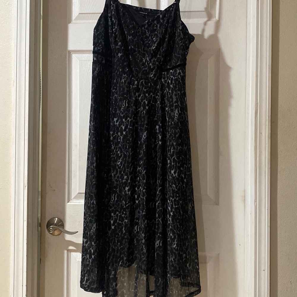 Torrid Dress Size 2X 18-20 Black and Gray Animal Print